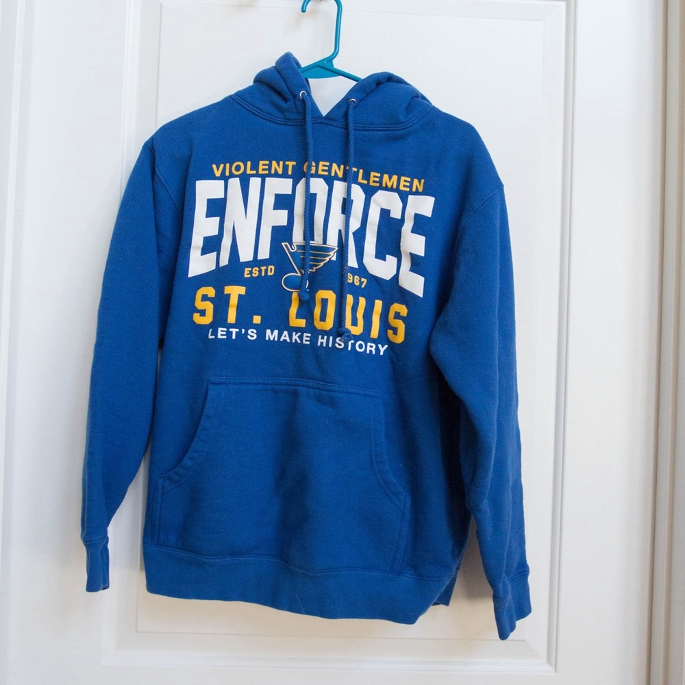 St. Louis blues enforce blue hoodie